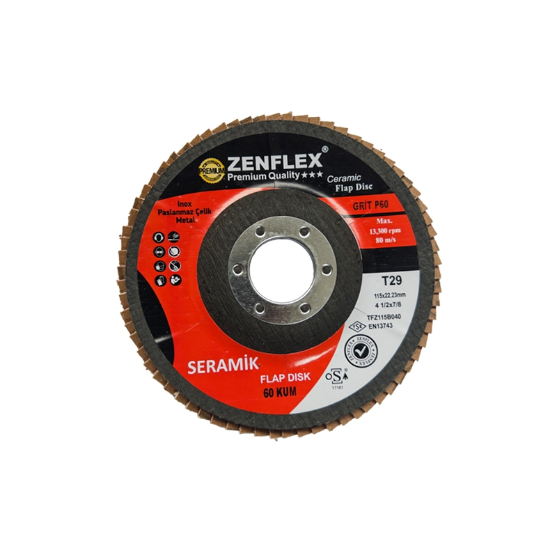 Zenflex Seramik Flap Disk Zımpara (Çap 115 mm)