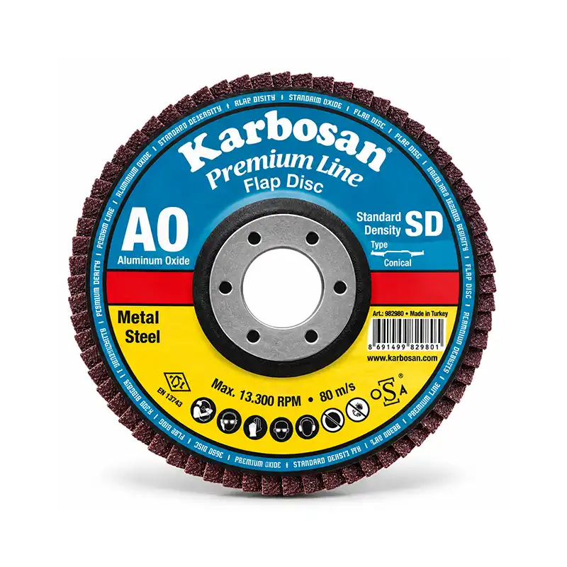 Karbosan Premium Line AO SD Flap Disk Zımpara 115x22,23 mm | 40-60-80 Kum