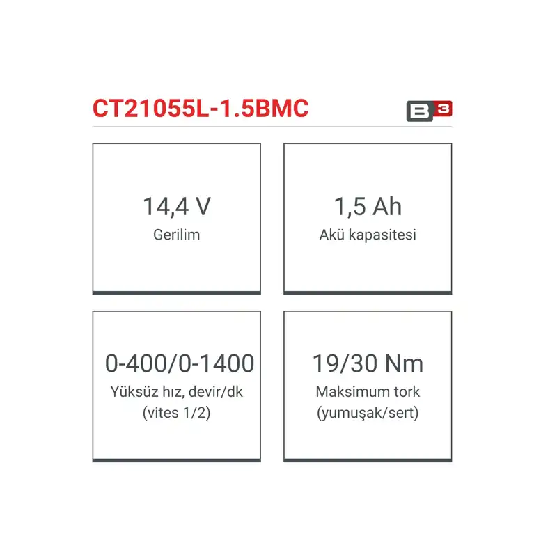 Crown Akülü Vidalama 14.4V-1.5Ah CT21055L