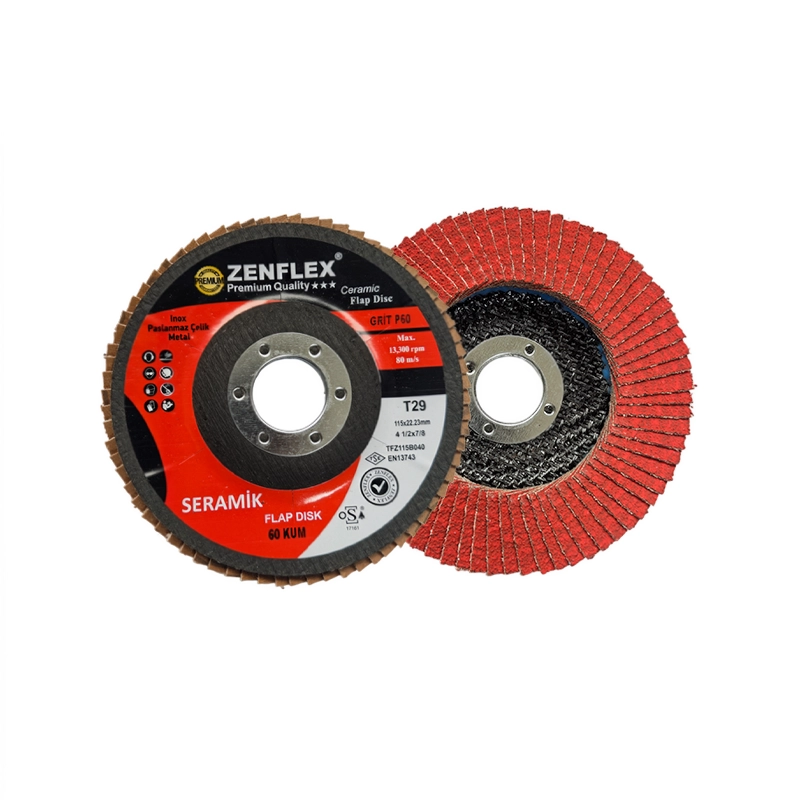 Zenflex Seramik Flap Disk Zımpara (Çap 115 mm)