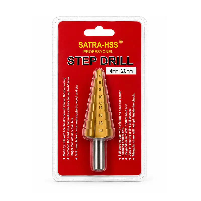SATRA-HSS Profesyonel Step Drill (Kademeli Matkap Ucu) 4–20 mm