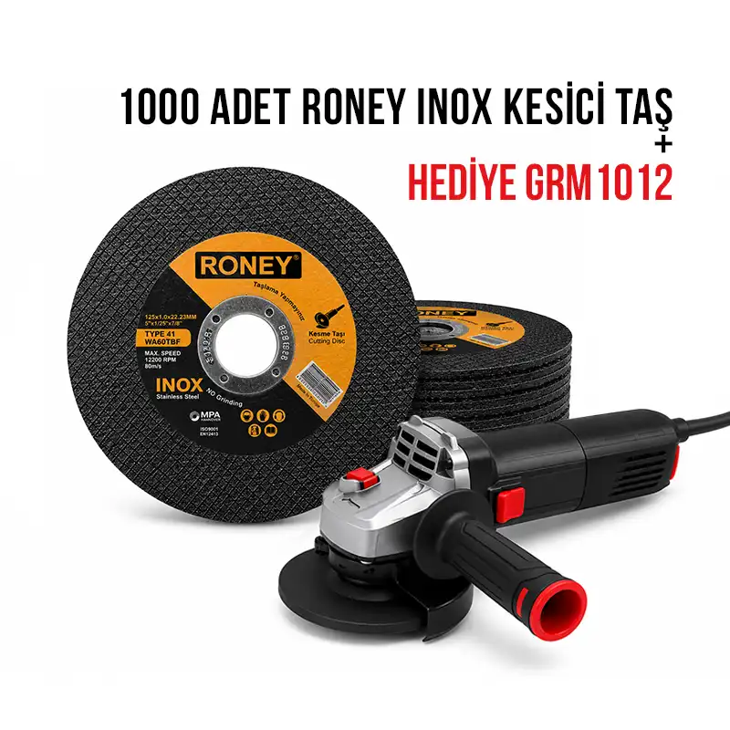 Roney 125*1 Inox Kesici Taş 1000 Adet+HEDİYE GRM1012