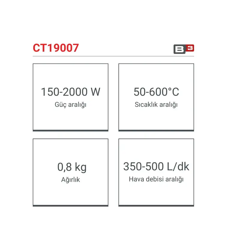 CROWN SICAK HAVA TABANCASI 2000W CT19007