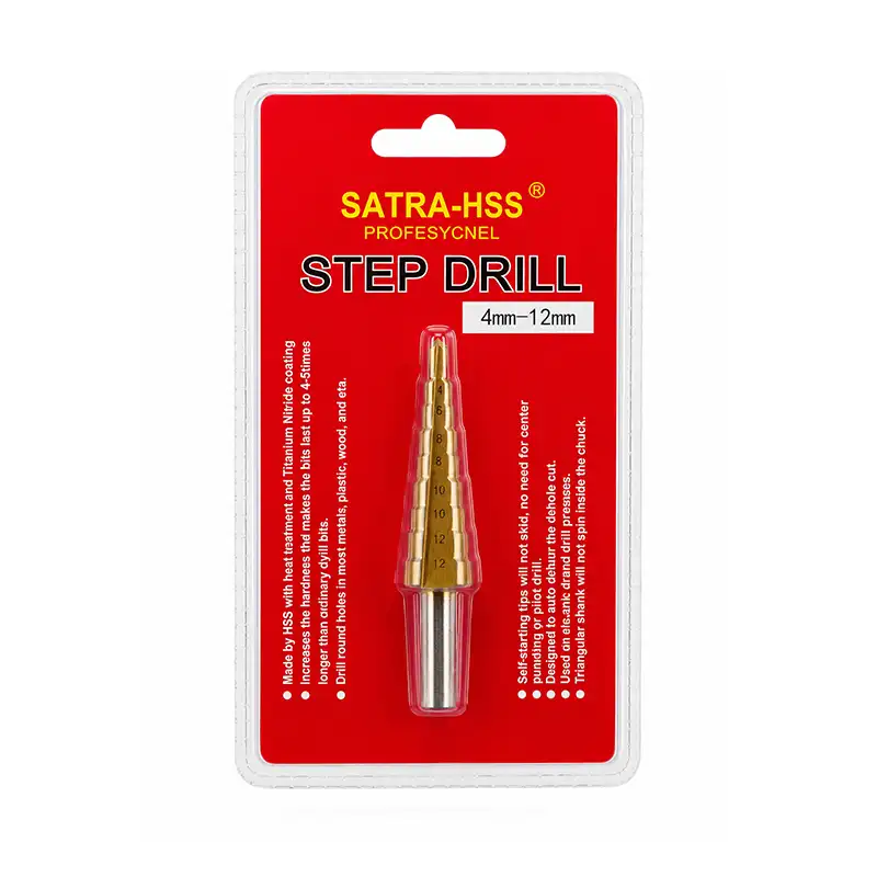 SATRA-HSS Profesyonel Step Drill (Kademeli Matkap Ucu) 4–12 mm