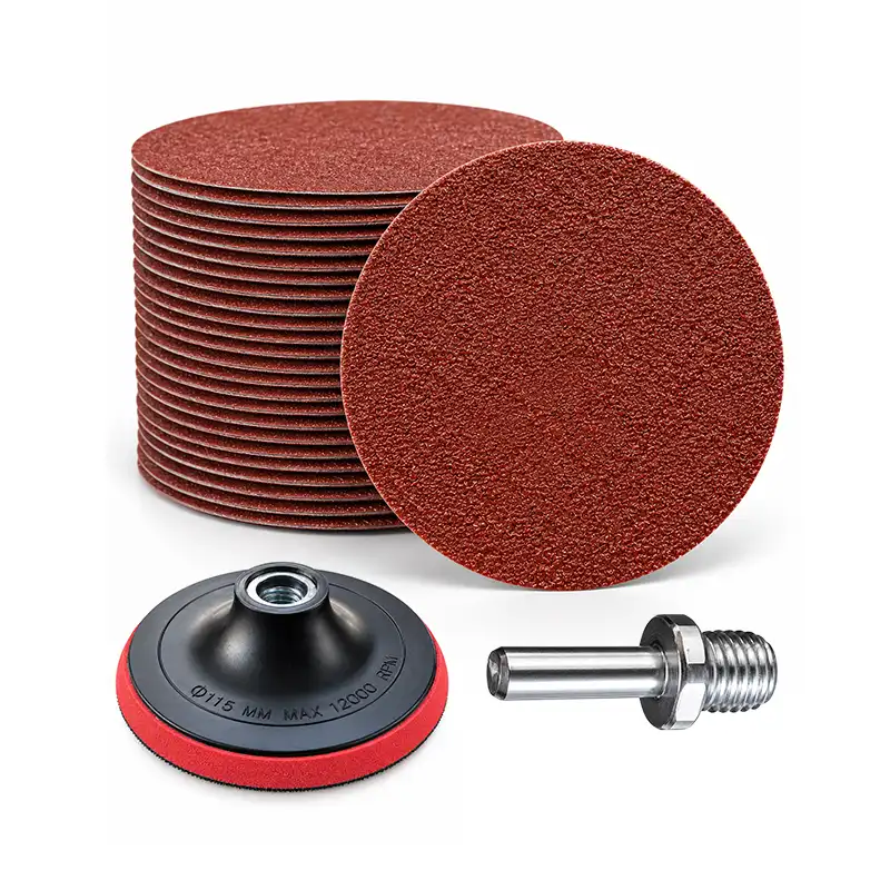 Cırt Zımpara Seti 115 mm | 102 Parça | Matkap Aparatlı | Zımpara Tabanı Dahil