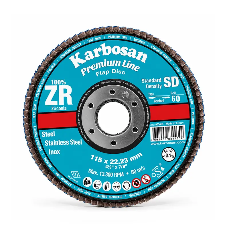 Karbosan 115x22.23 Premium Line ZR SD Flap Disk Zımpara